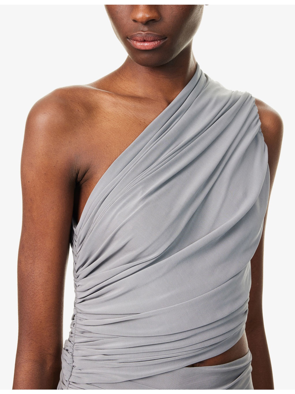 Cut-Out Draped Stretch-Woven Maxi Dress - 5