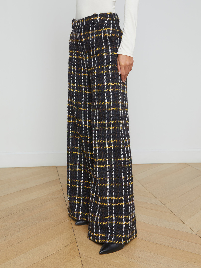 Pilar Tweed Wide-Leg Pant 4