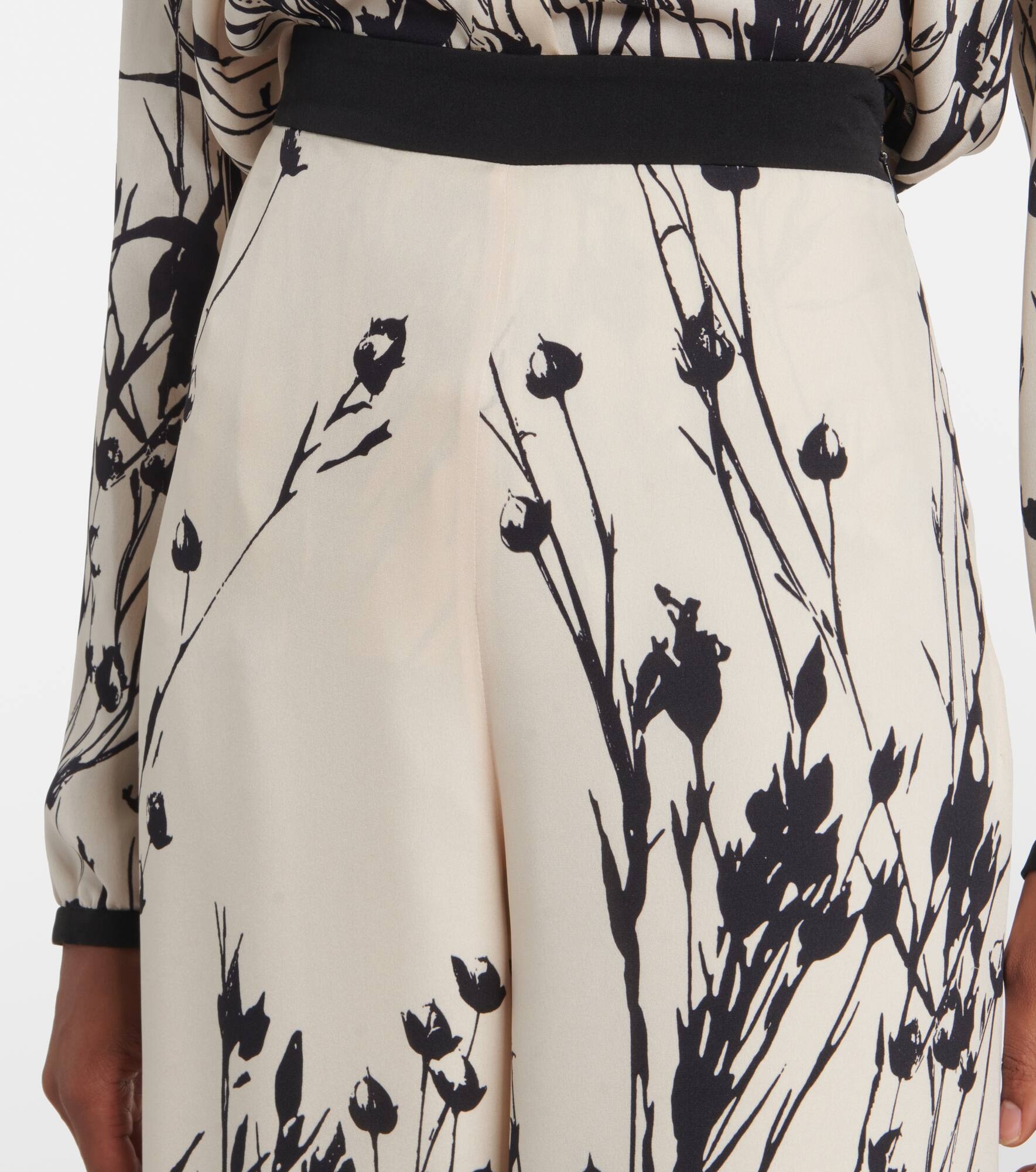 Kristofer printed silk wide-leg pants - 4