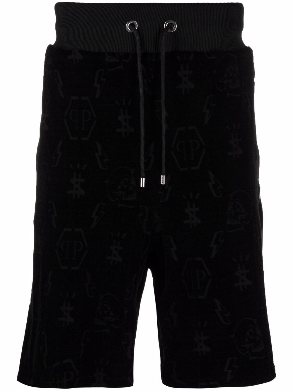 monogram-logo jogging shorts - 1