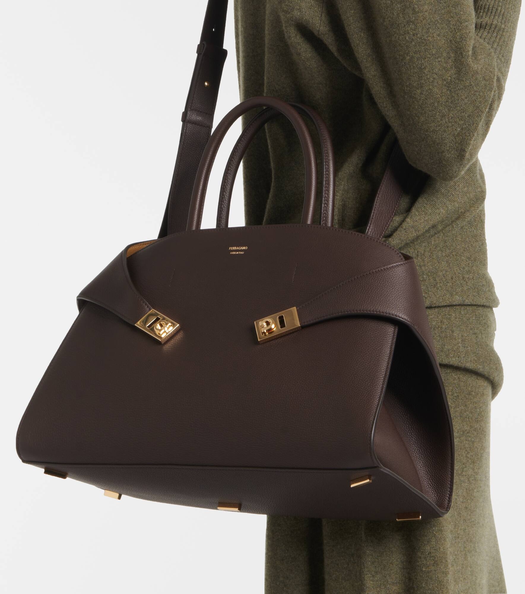 Hug Medium leather tote bag - 2