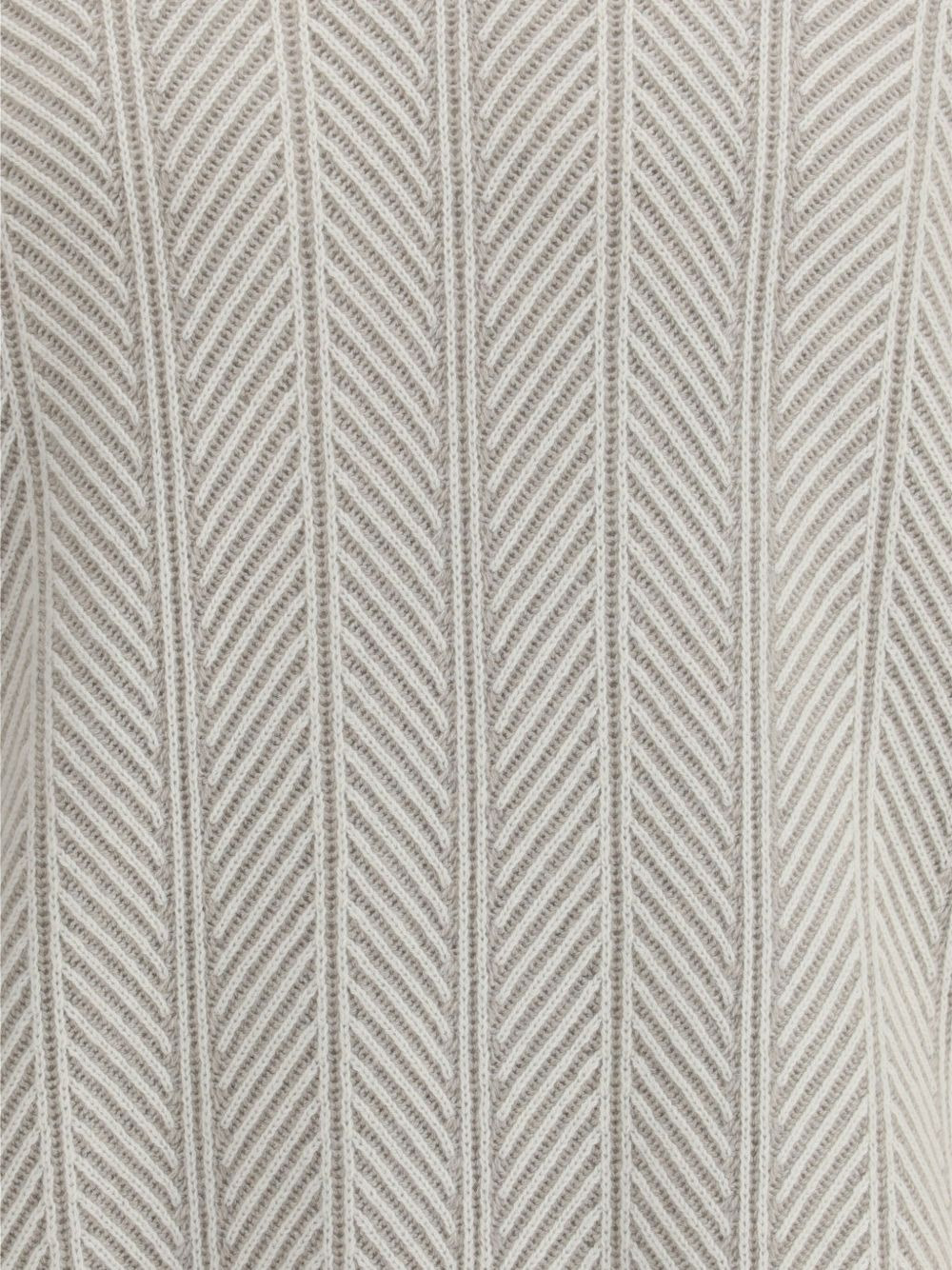 herringbone turtleneck sweater - 3