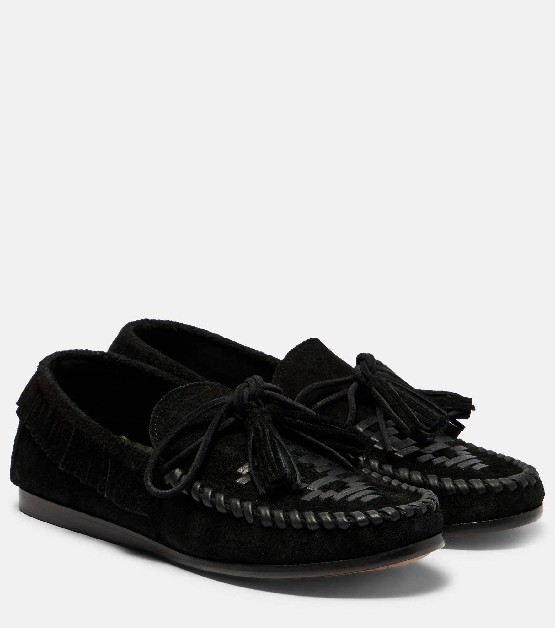 Fitza fringed suede moccasins - 1