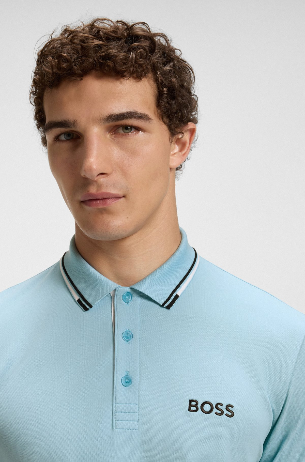 POLO SHIRT WITH CONTRAST LOGOS - 5