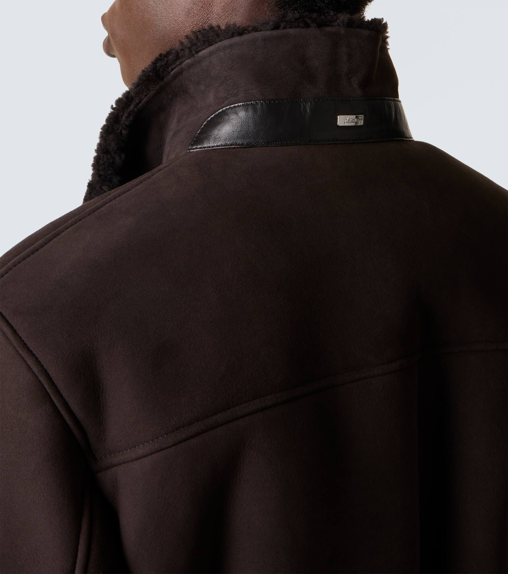 Shearling-trimmed suede jacket - 6