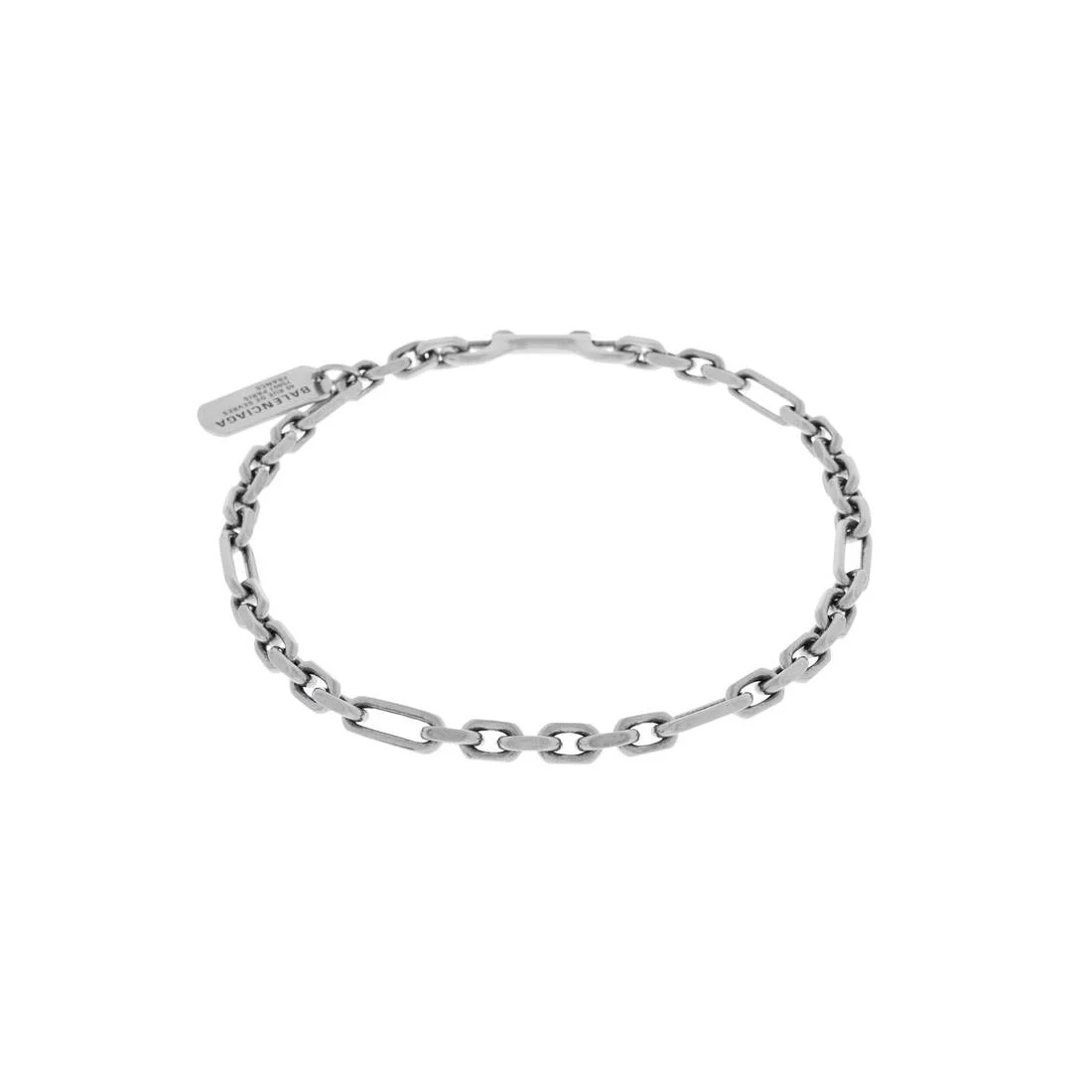 Women's Tags Carabiner Necklace in Antique Silver - 1