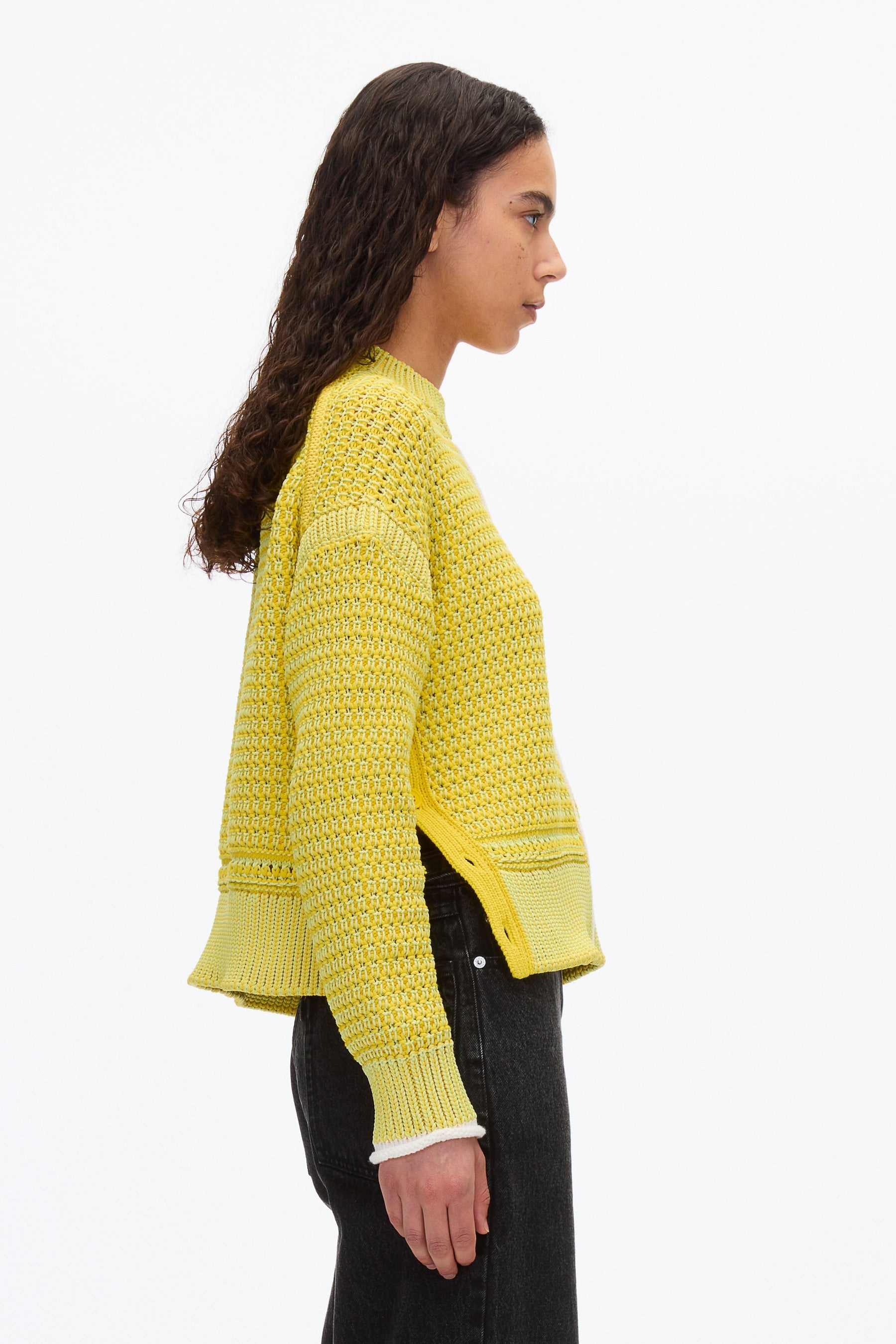 Bi-Color Pullover with Button Details - 2