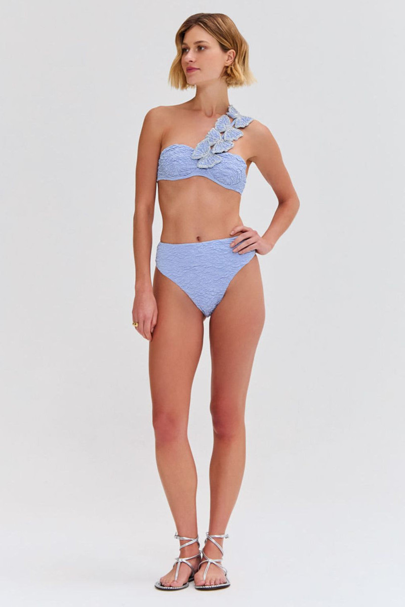 PatBO PAPILLON JACQUARD ONE SHOULDER BIKINI TOP outlook