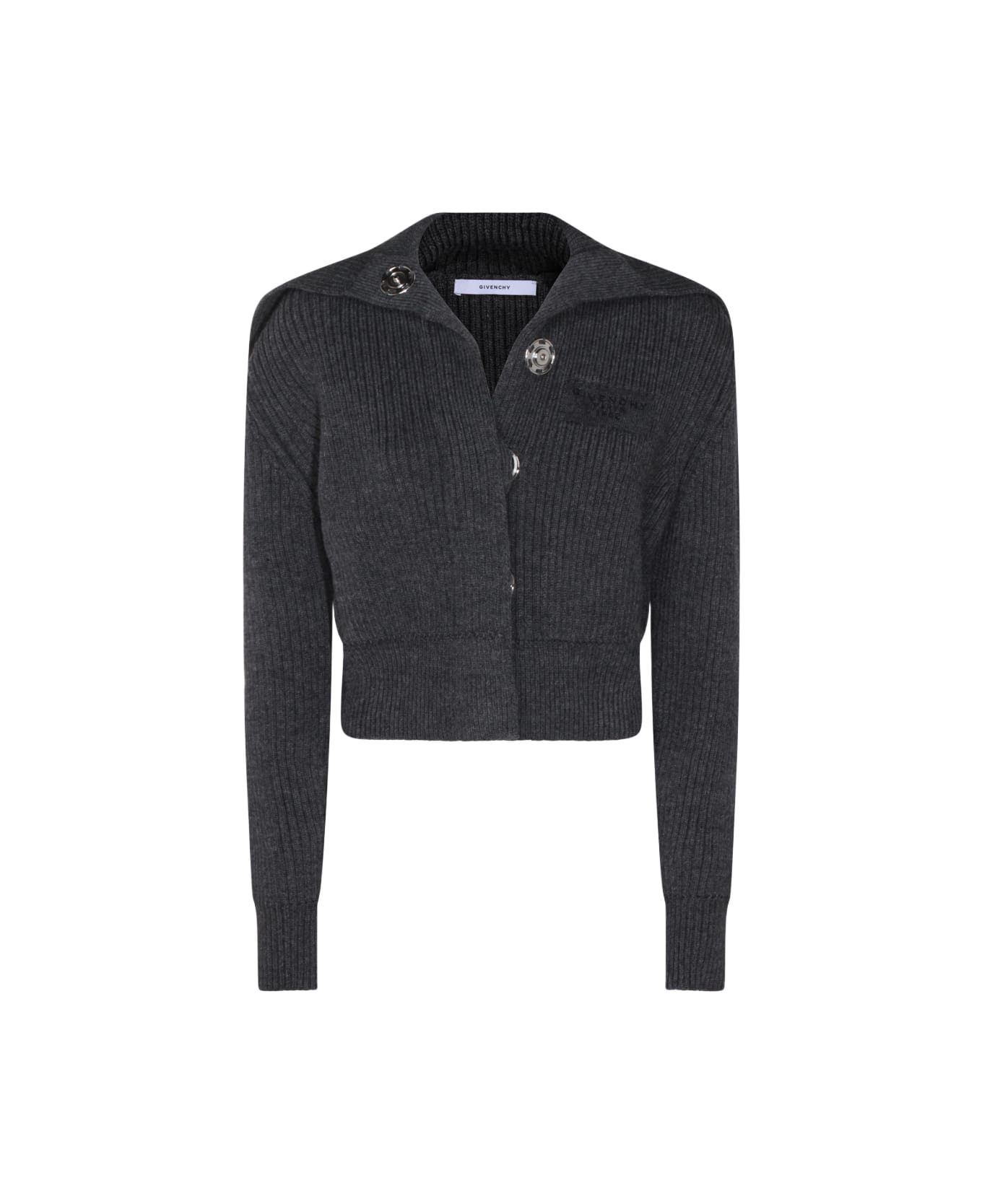 Dark Grey Wool Knitwear - 1