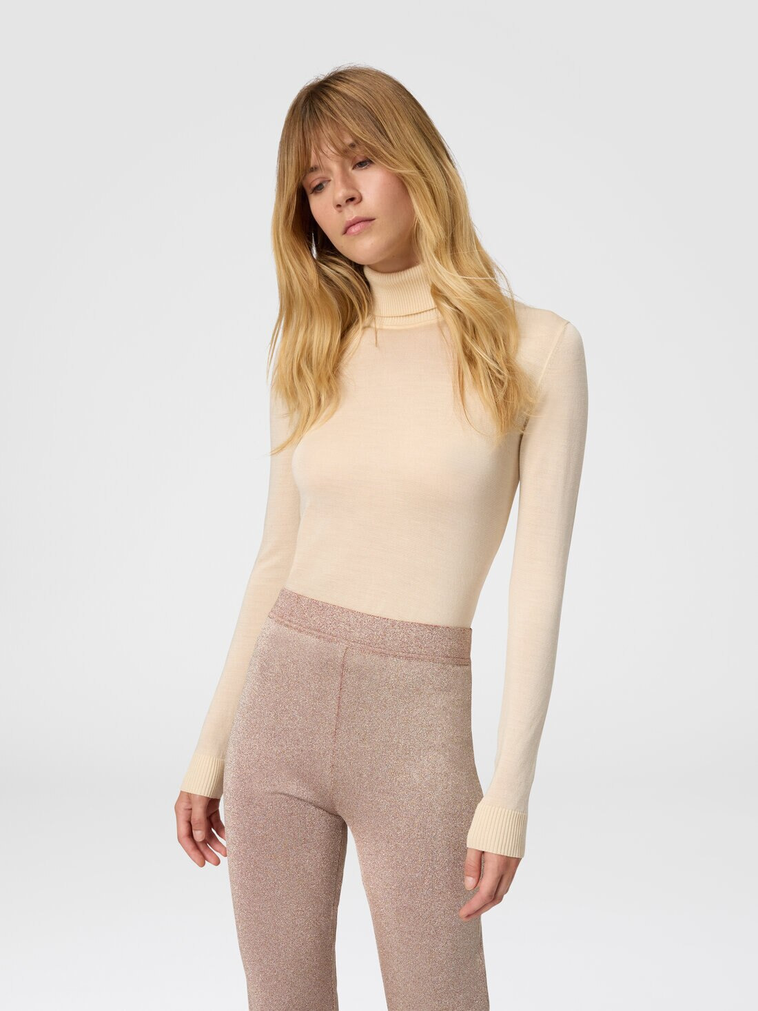 Straight Long Pants in Lamé - 4