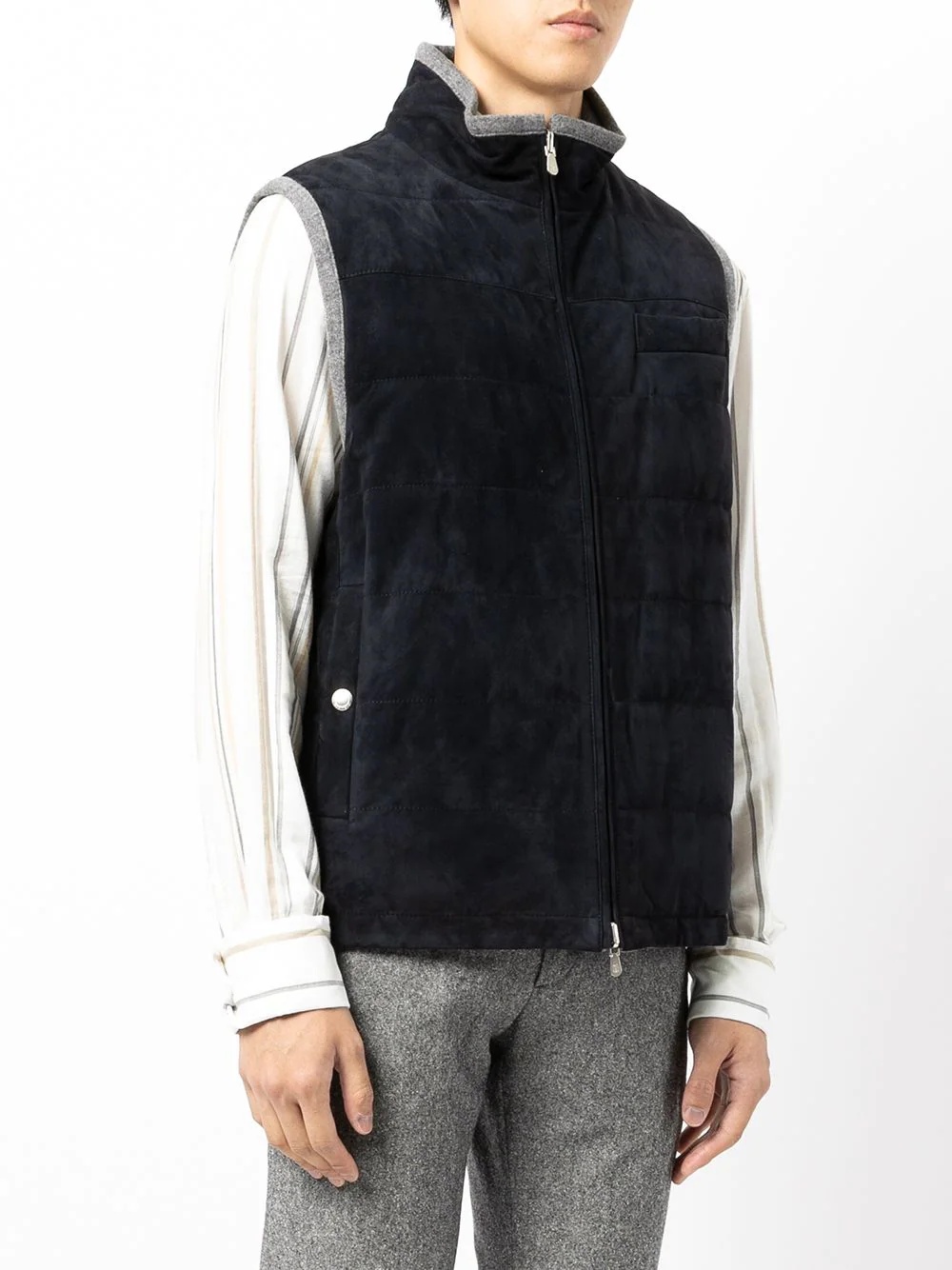 zipped padded gilet - 3