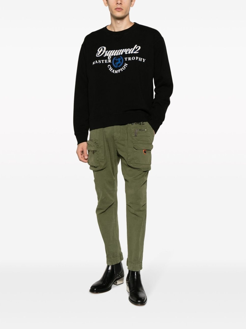 DSQUARED2 logo-print cotton sweatshirt outlook
