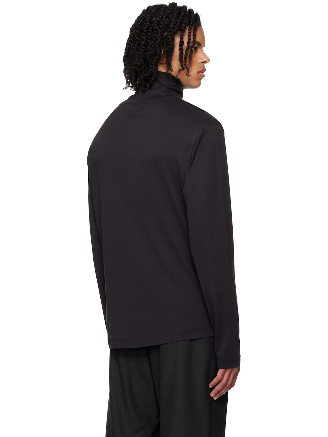 Gray Long Sleeve Turtleneck - 3