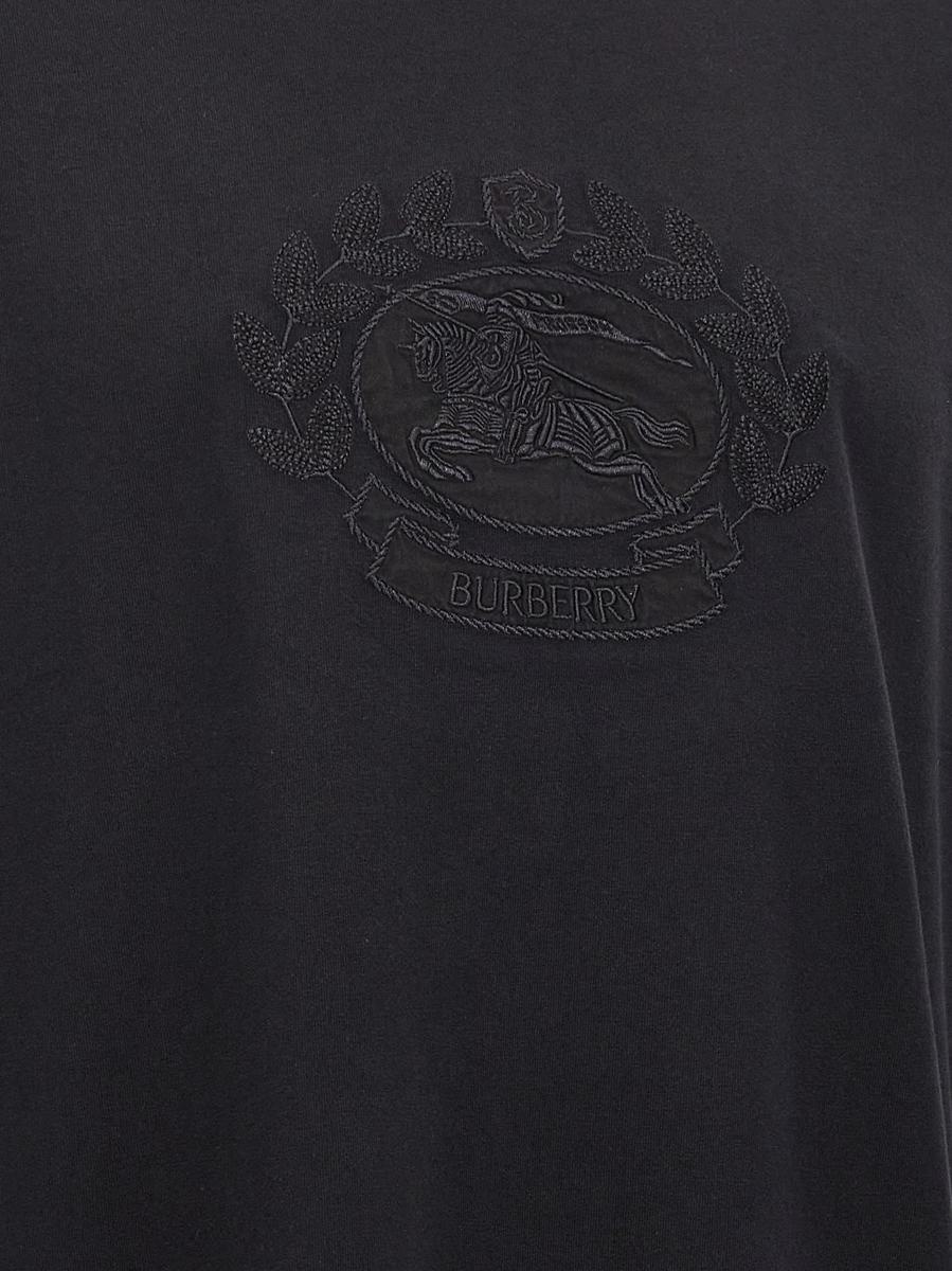 Burberry Logo Embroidery T-Shirt - 4