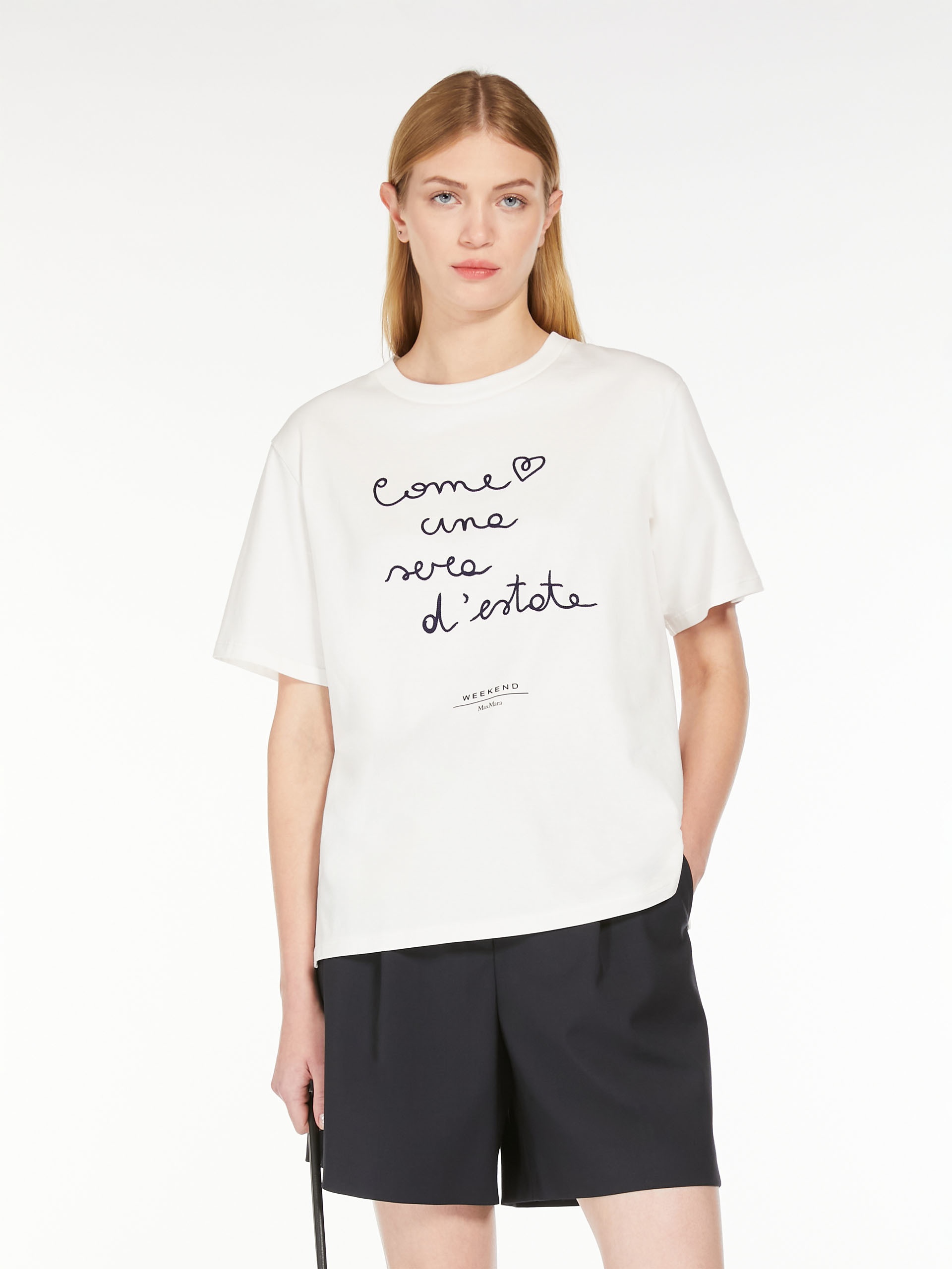 BARBANO Cotton T-shirt with embroidered lettering detail - 5
