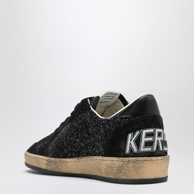 Golden Goose Ball Star Sneakers Black In Suede And Glitter Women - 2