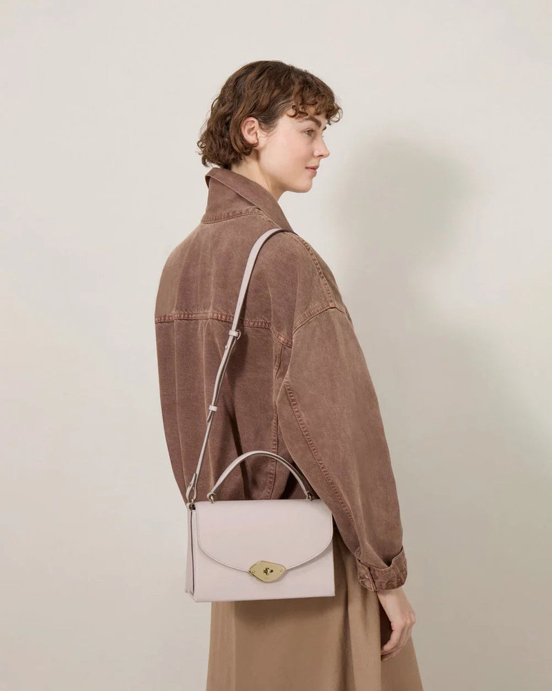 Mulberry Lana Top Handle Blossom Pink High Gloss Leather outlook