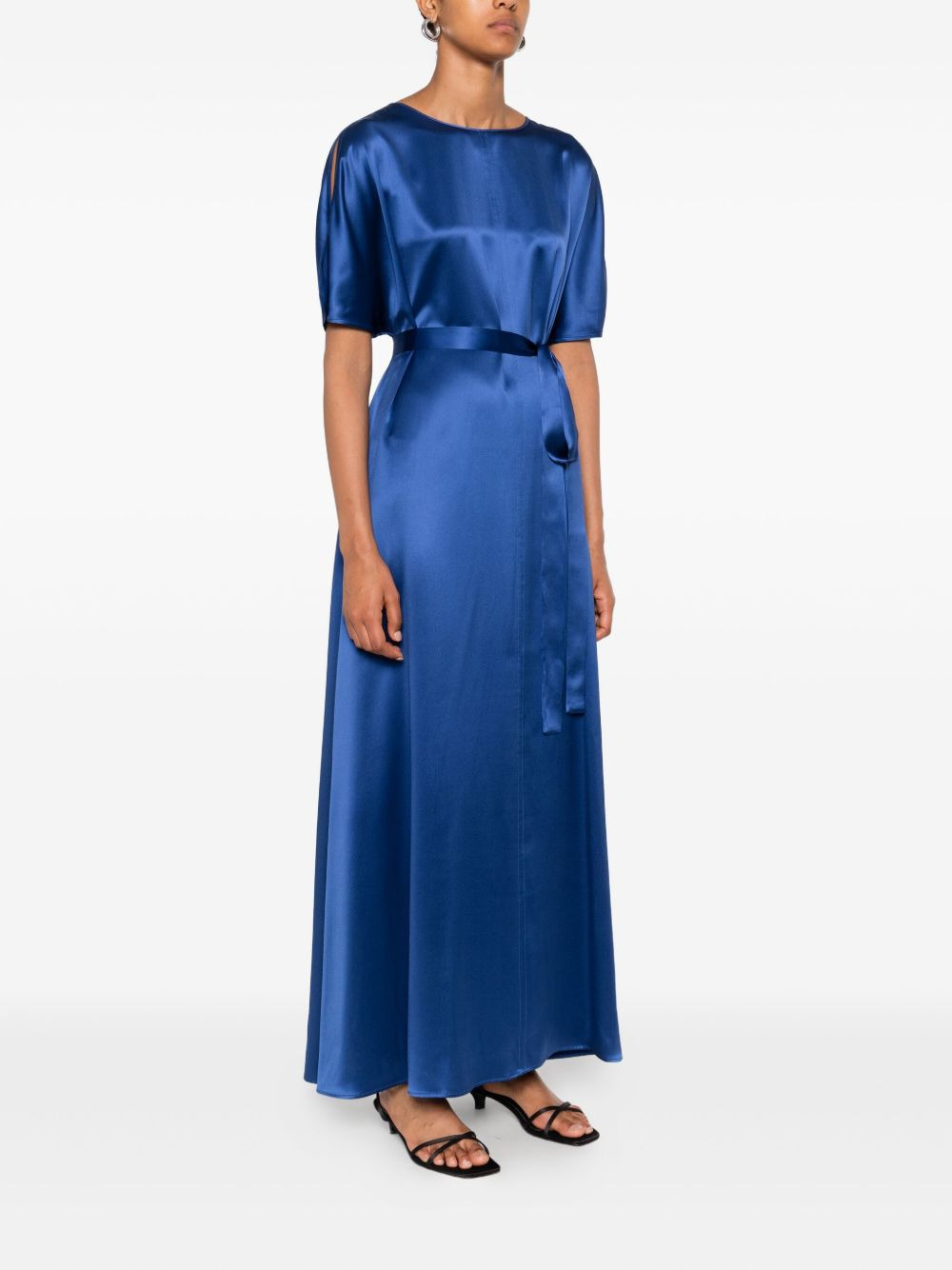 round-neck midi dress - 3