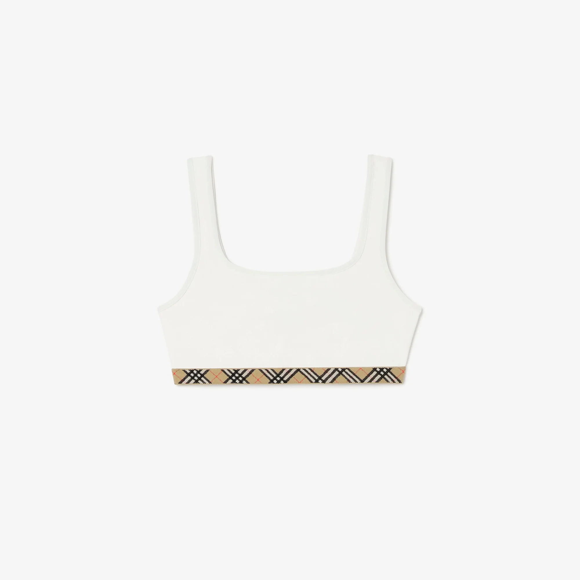 Check Trim Bikini Top - 1