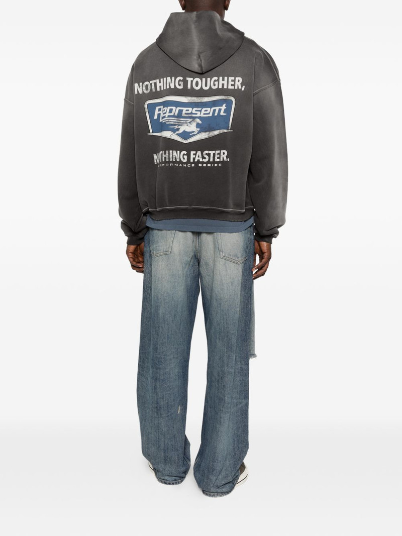 REPRESENT logo-print hoodie outlook