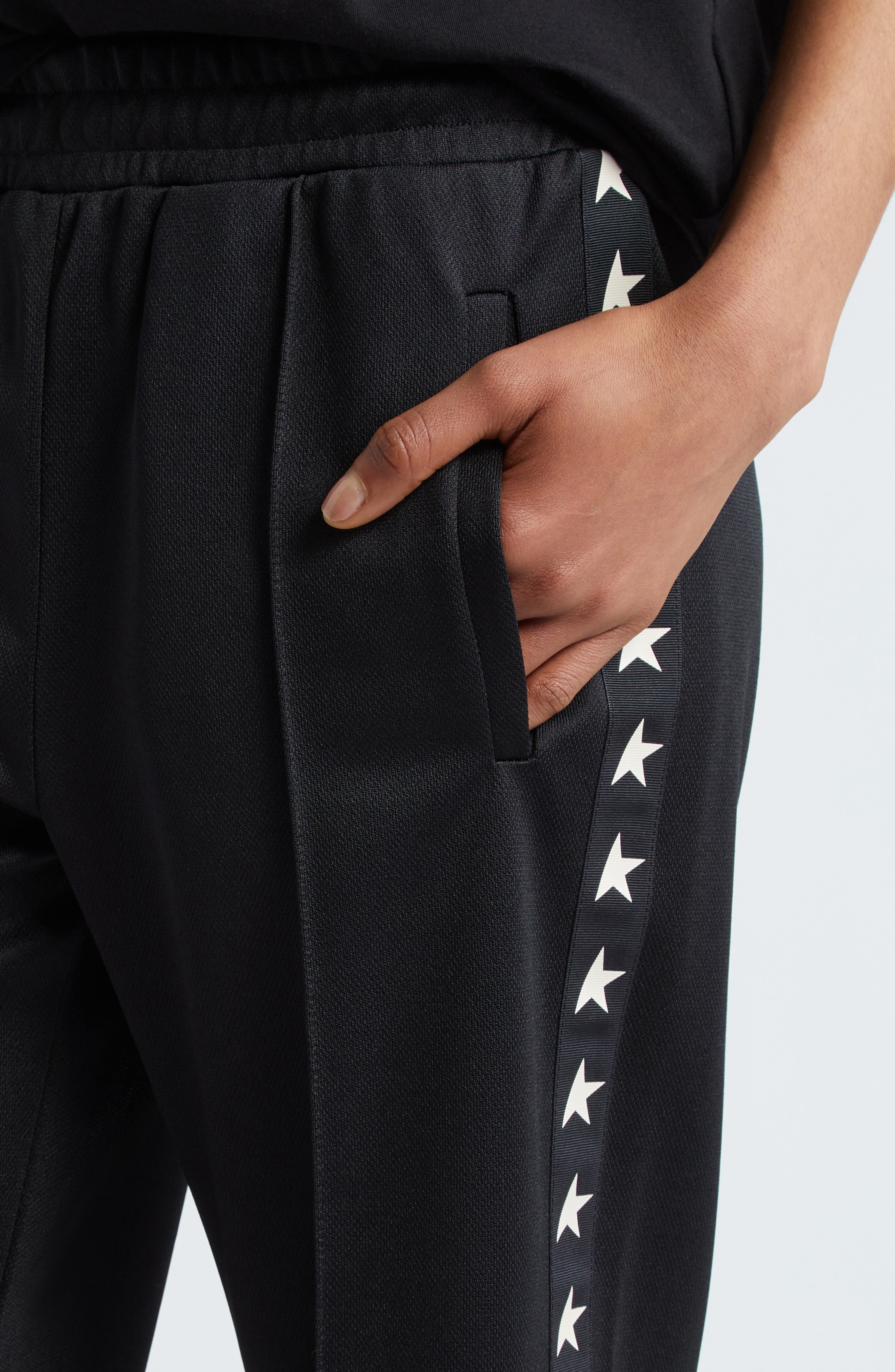 Golden Goose Dorotea Star Collection Logo Track Pants in Black/White at Nordstrom - 5