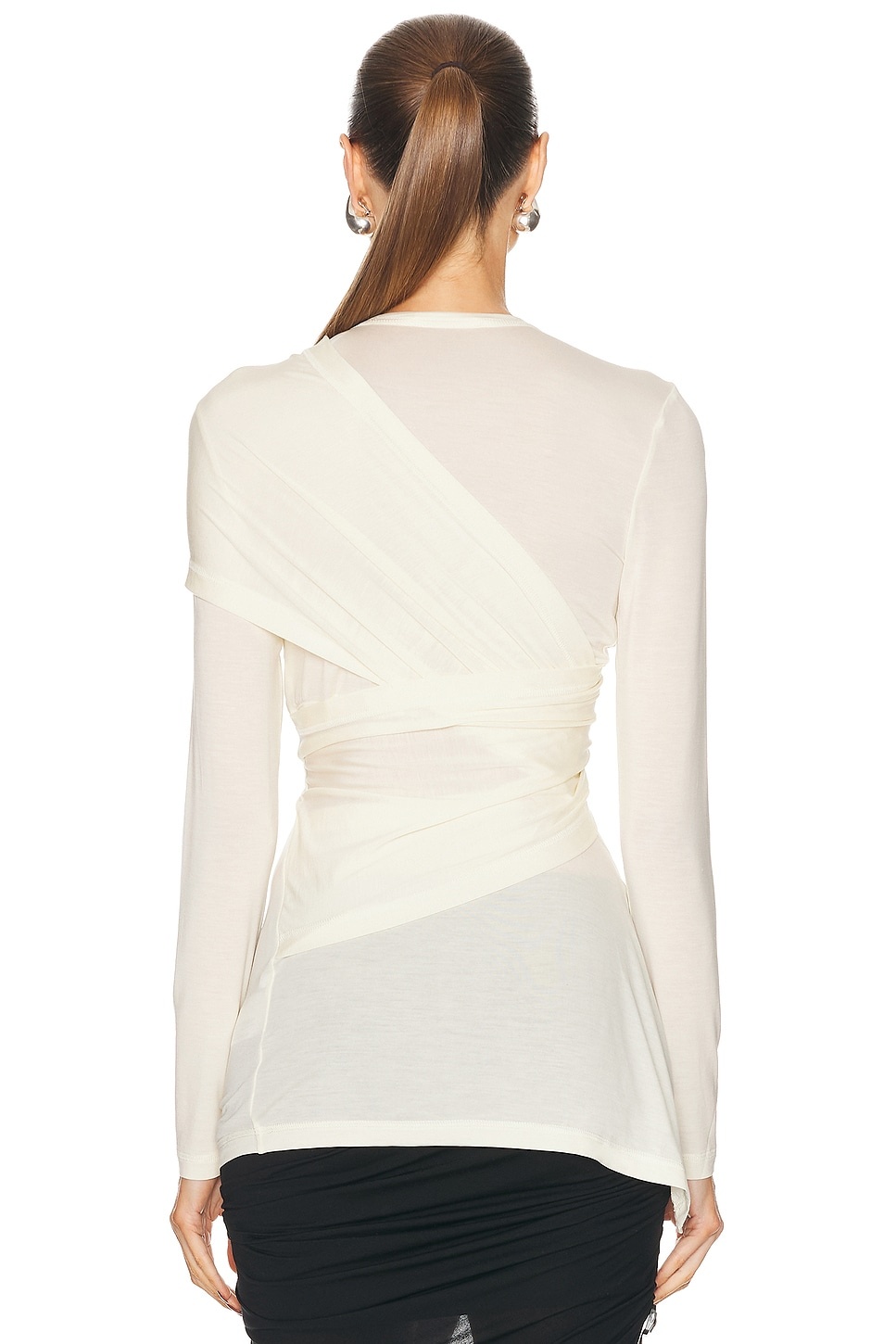 Draped Long Sleeve Top - 4