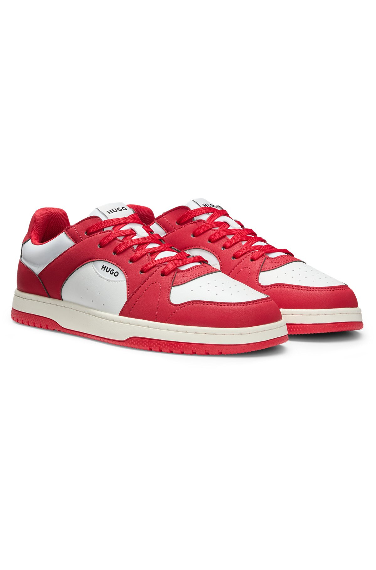LOW-TOP TRAINERS WITH FAUX LEATHER - 2