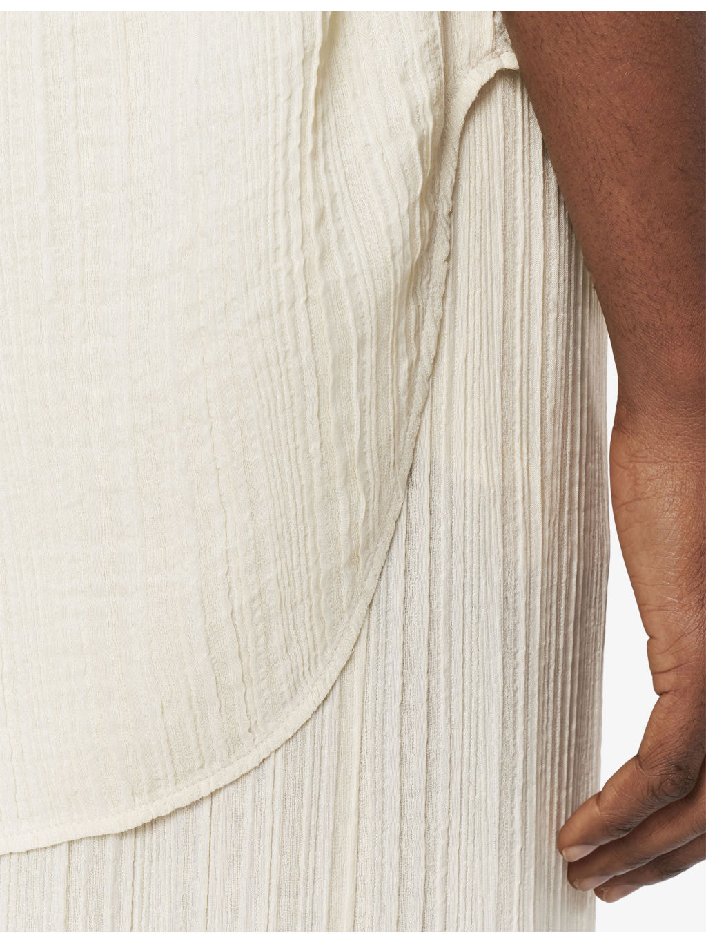 Lucien Pleated-Texture Viscose and Silk-Blend Top - 5