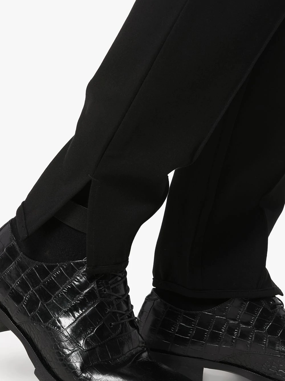 buckle detail straight-leg trousers - 5