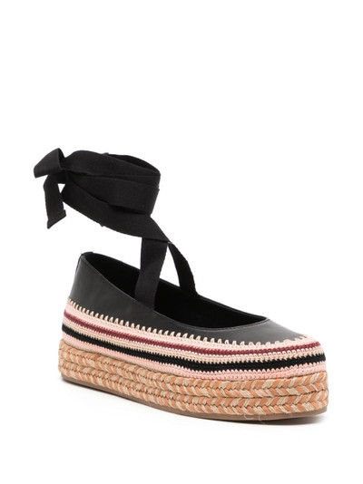 ULLA JOHNSON Yelena crochet flatform espadrilles outlook