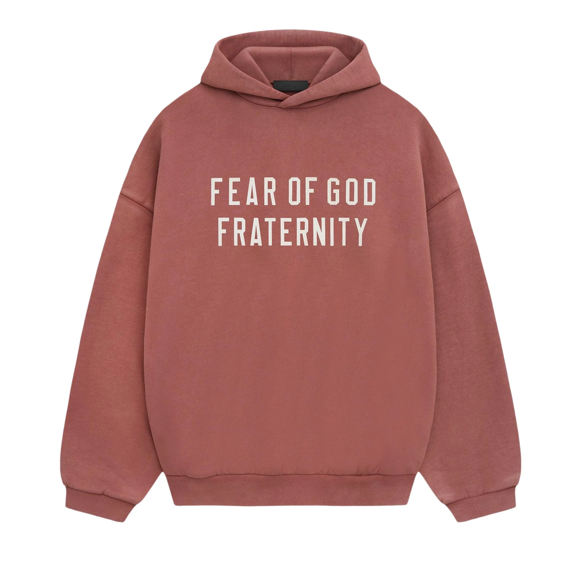 Fear of God Essentials Heavy Fleece Hoodie 'Crimson' - 1