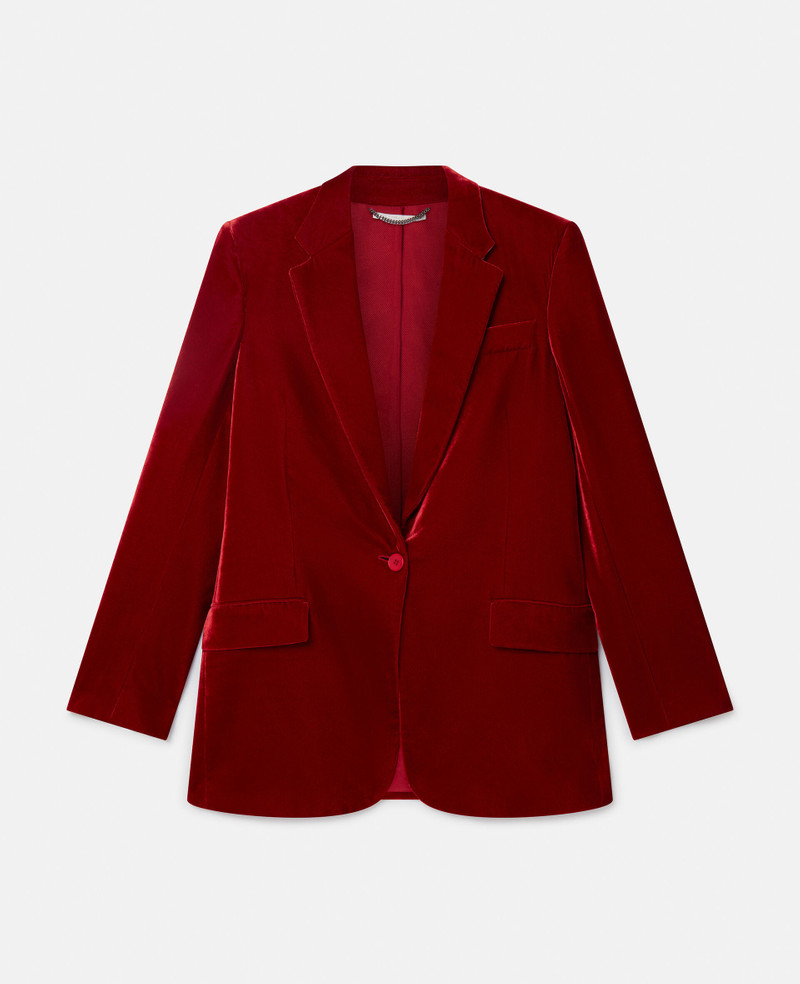 Velvet Single-Breasted Boyfriend Blazer 1