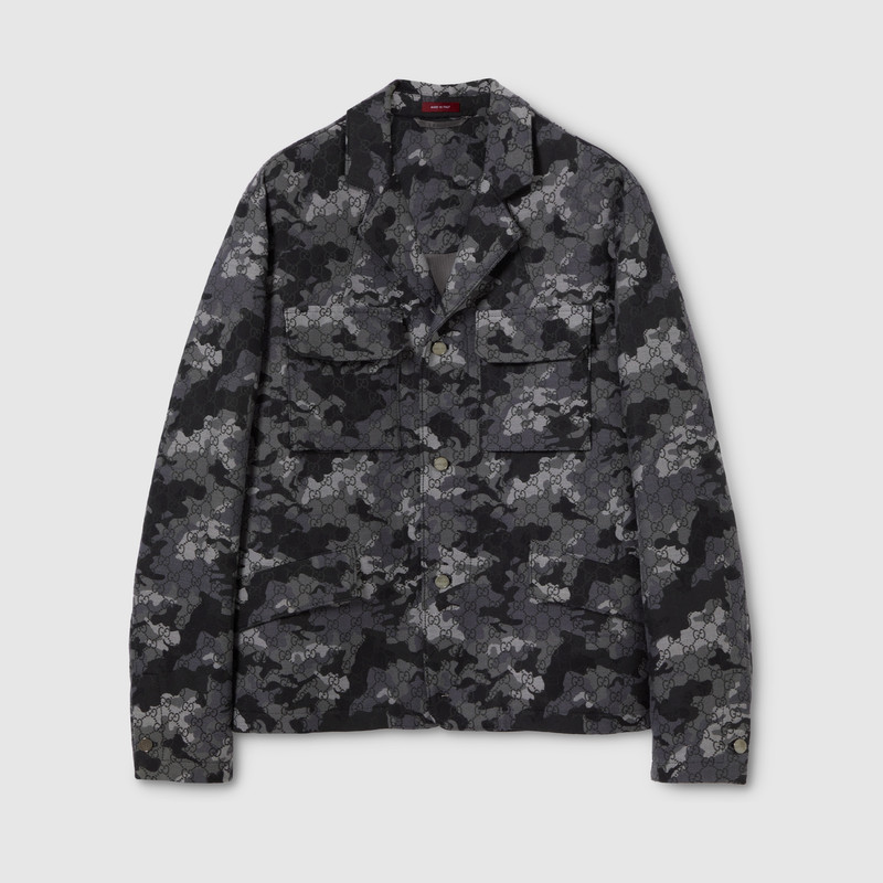 GG marbled cotton jacquard jacket 1