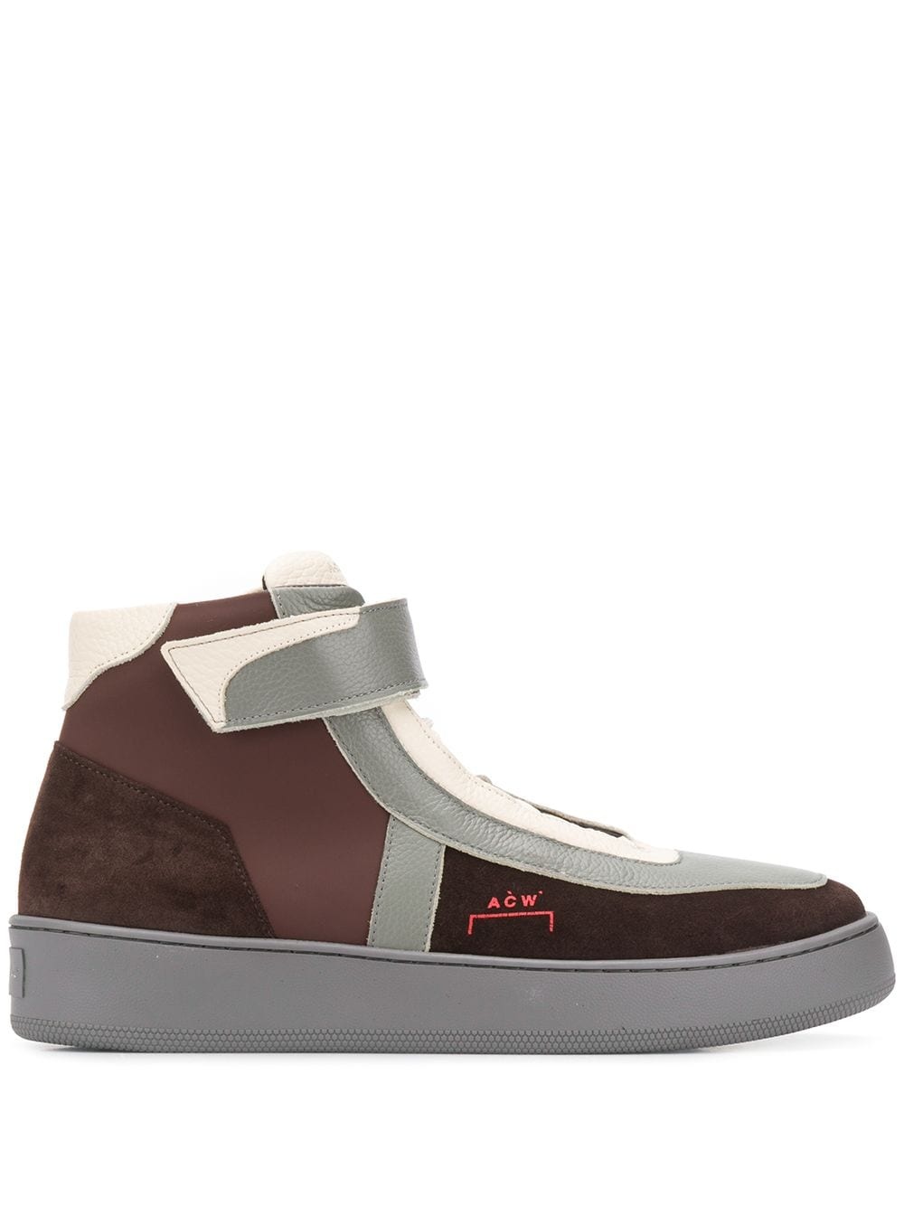 logo printed high top sneakers - 1