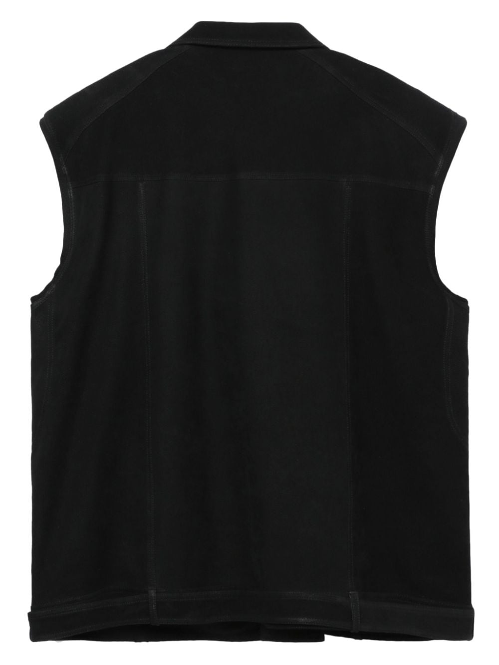 leather biker vest - 6