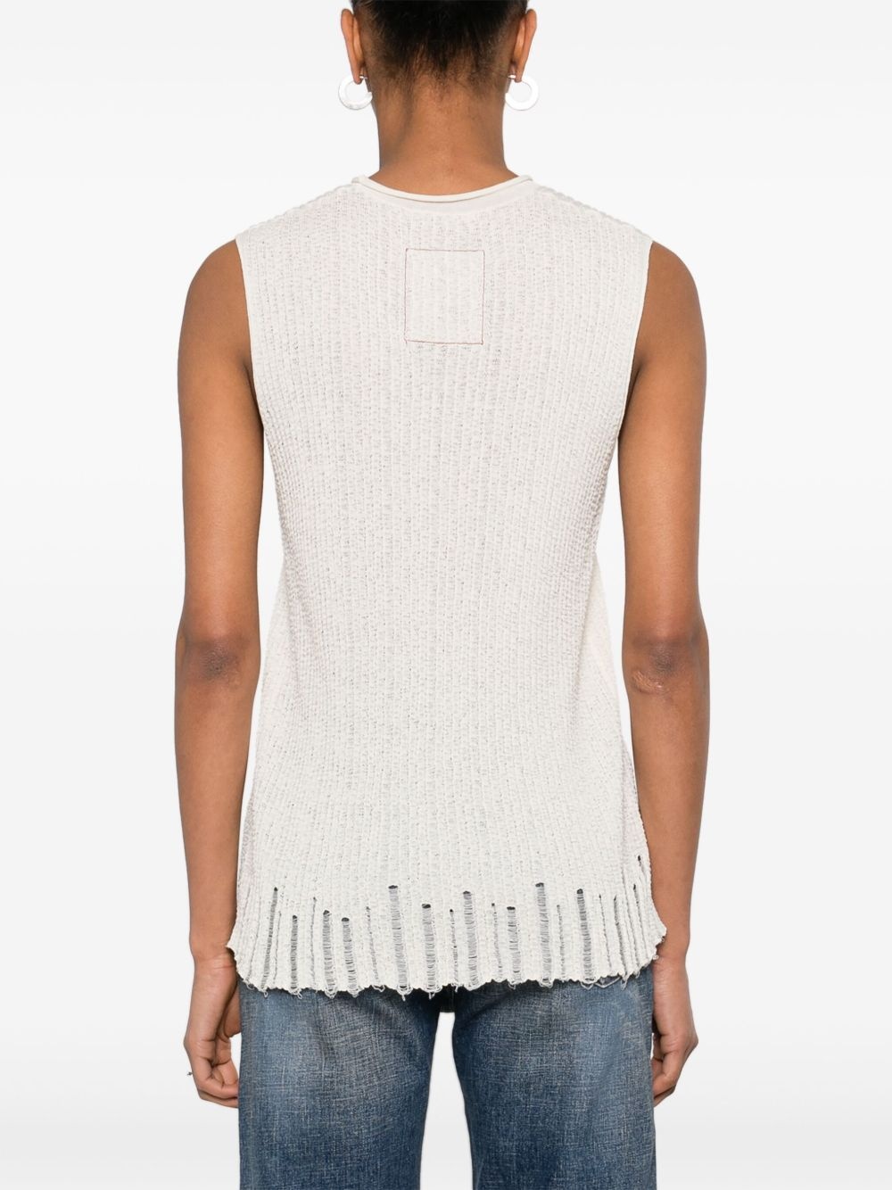 ribbed-knit vest - 4