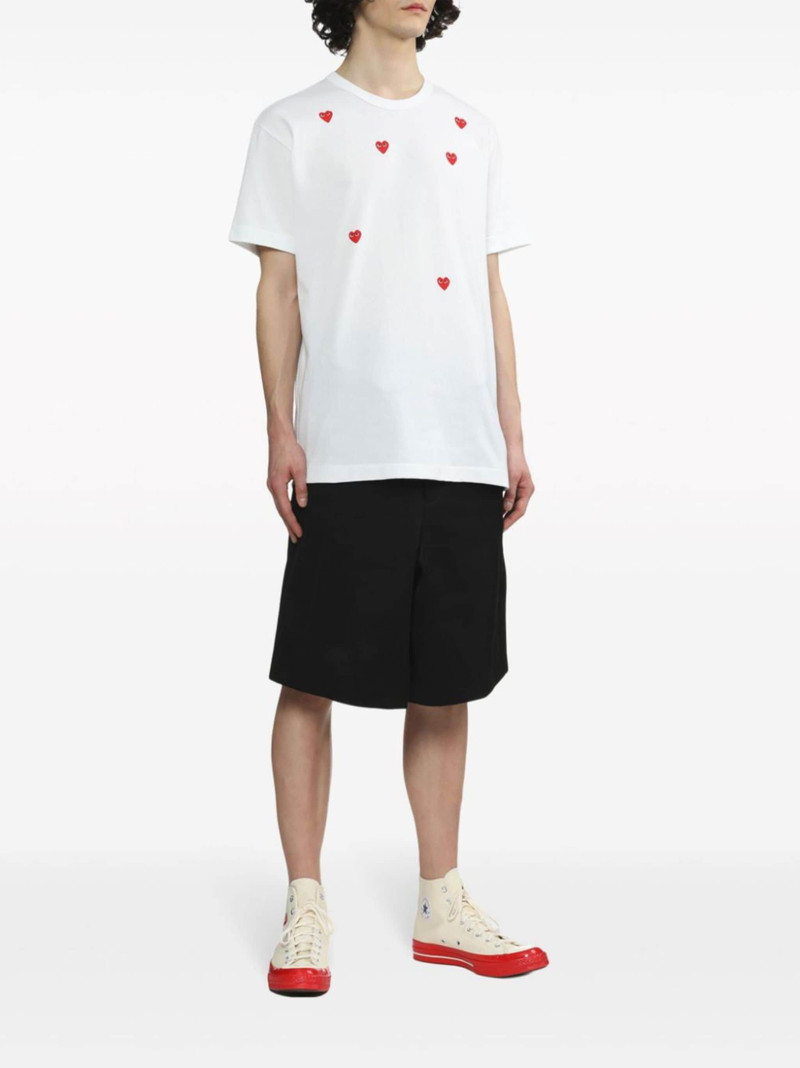 Comme des Garçons PLAY Scattered Hearts cotton T-shirt outlook
