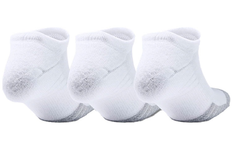 Under Armour HeatGear No Show Socks 3-Pack 'White' 1346755-100 - 2