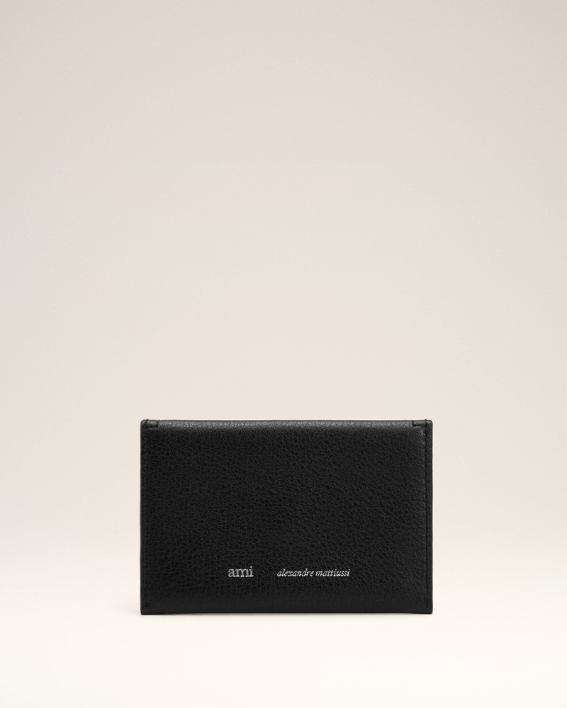 AMI Paris BLACK SMOOTH LEATHER ETIENNE ENVELOPE CARD HOLDER outlook