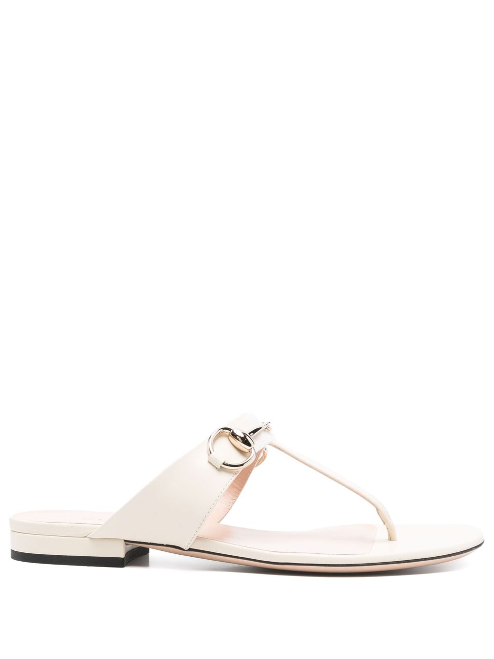 Gucci Women Lady Horsebit Leather Thong Sandals - 1