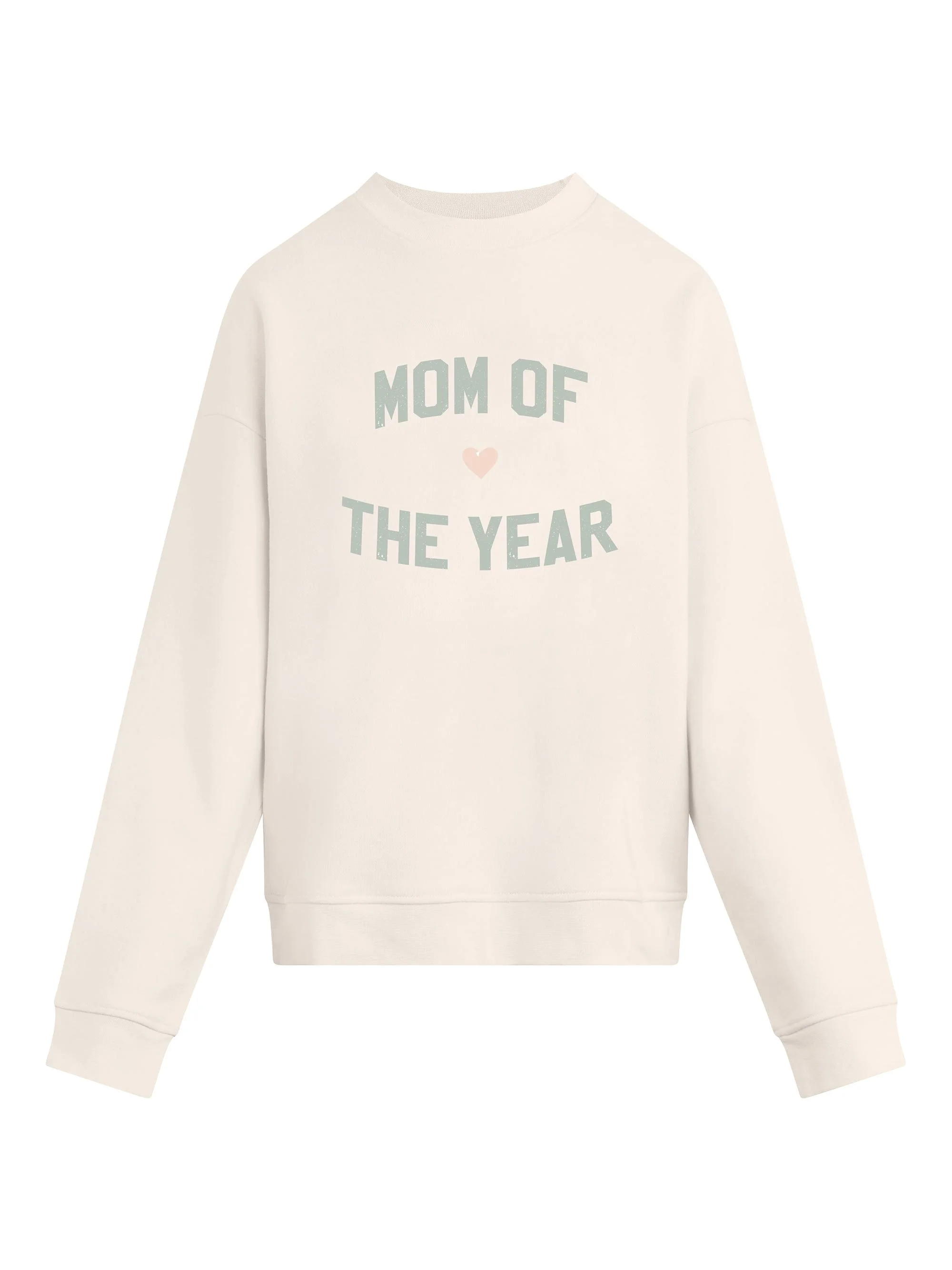 Women's The Mom of the Year Graphic Cotton-Blend Sweatshirt - Gardenia Light Sage - 1