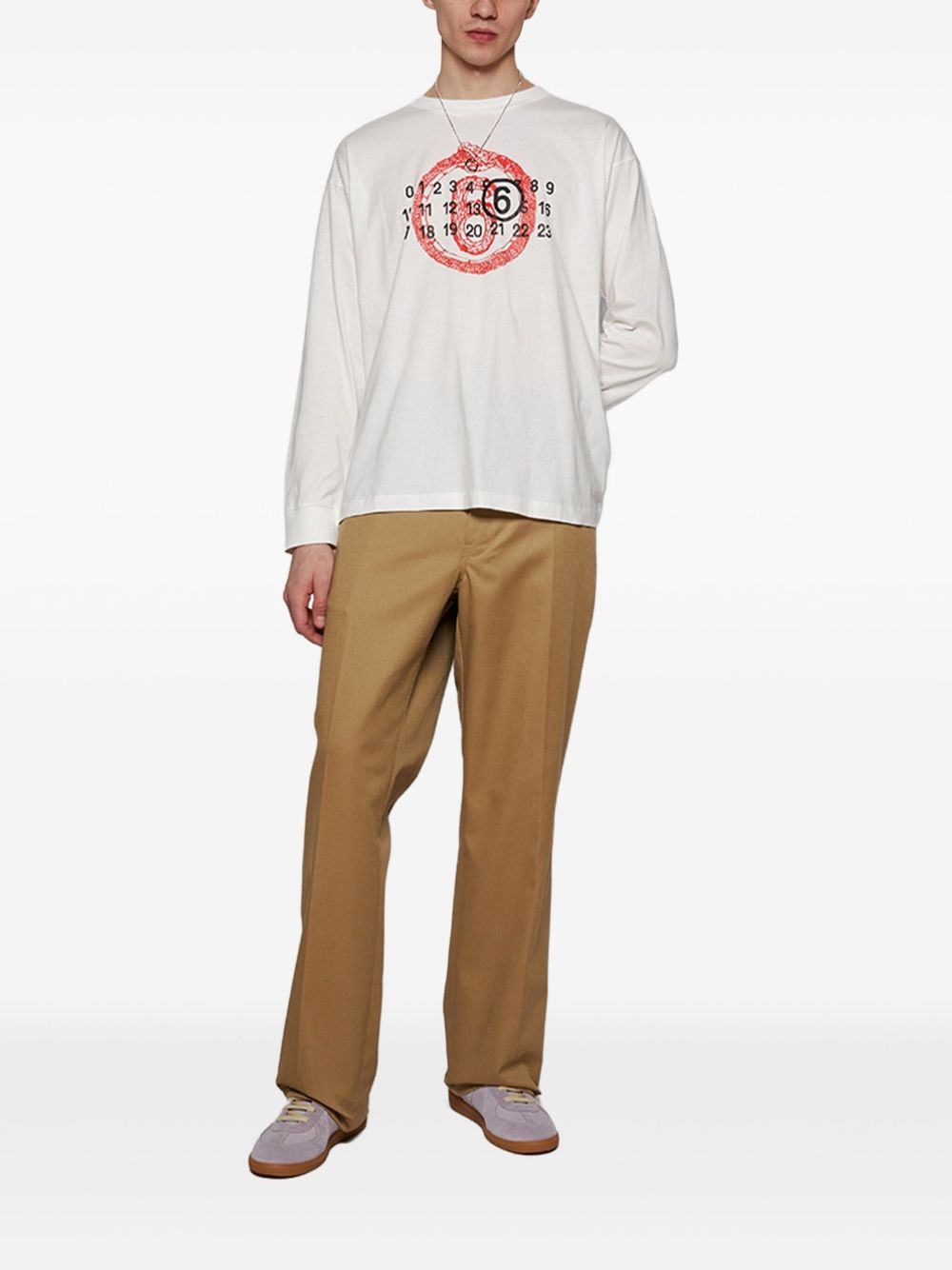 Numbers-motif T-shirt - 2