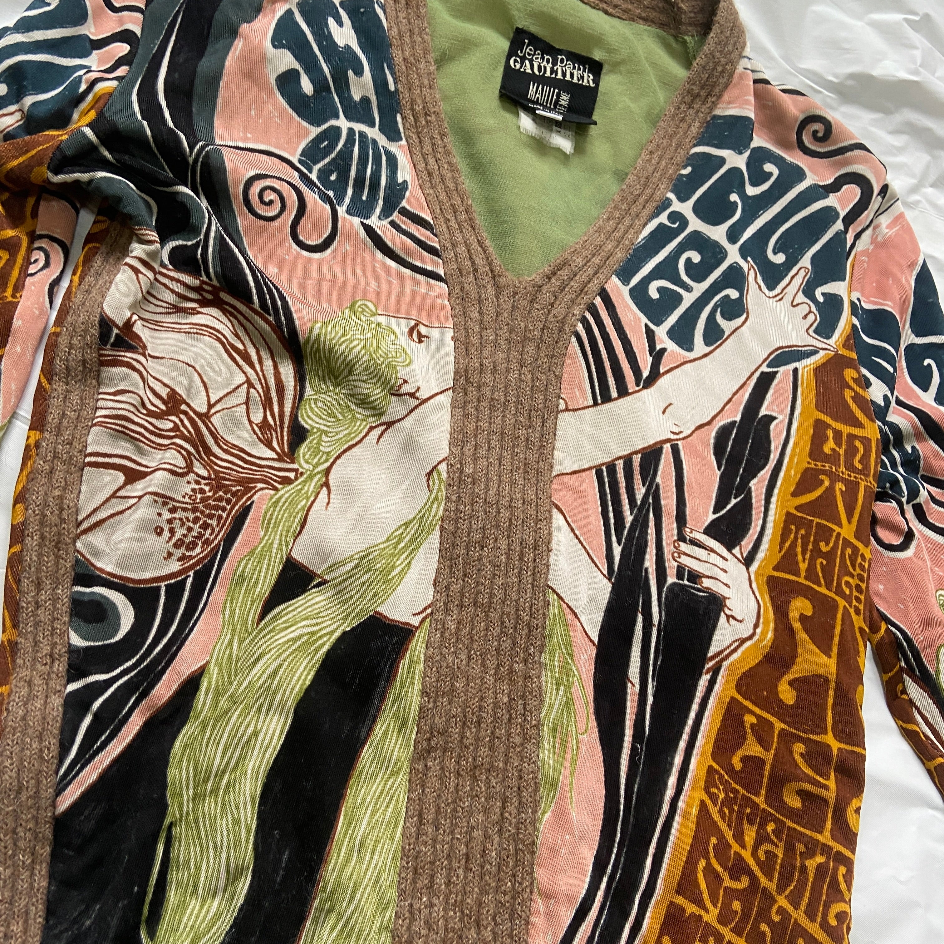 Jean Paul gaultier 90s Demetrius wool mesh sweater M - 3