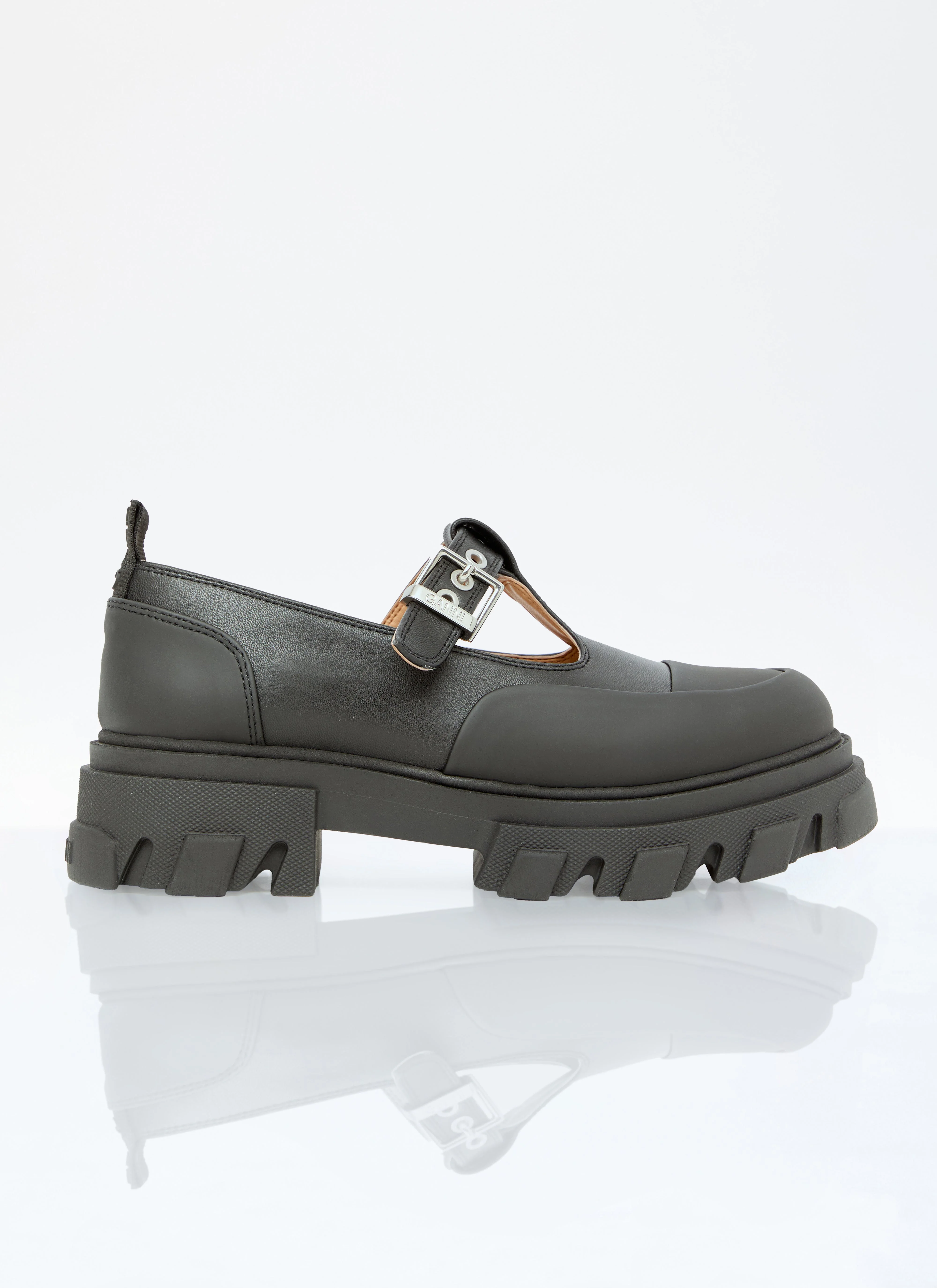 Ganni Women Cleated Mary-Jane Shoes - 1