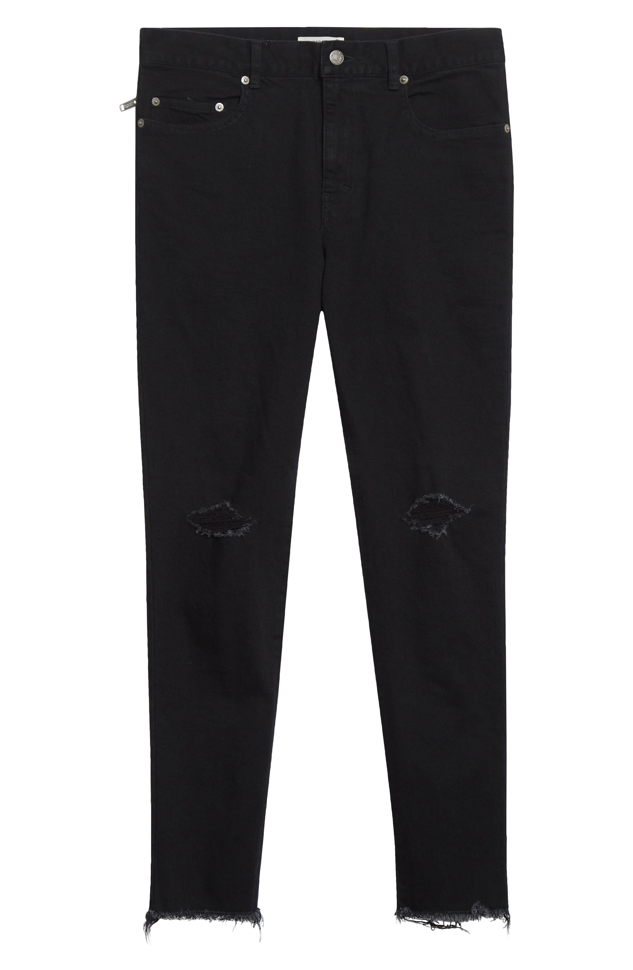 Undercover Ripped Stretch Cotton Jeans in Black at Nordstrom - 6
