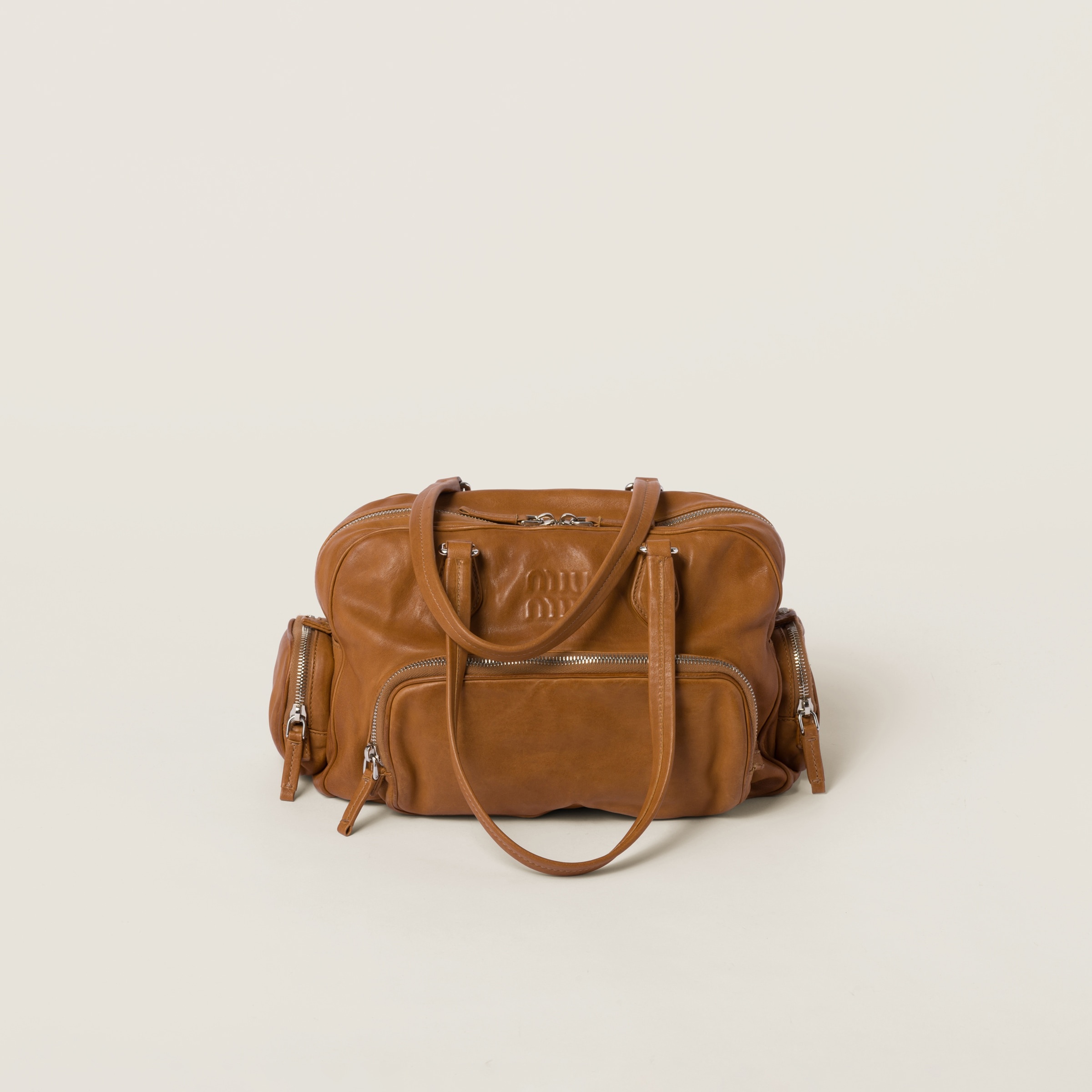 Nappa leather top-handle bag - 1