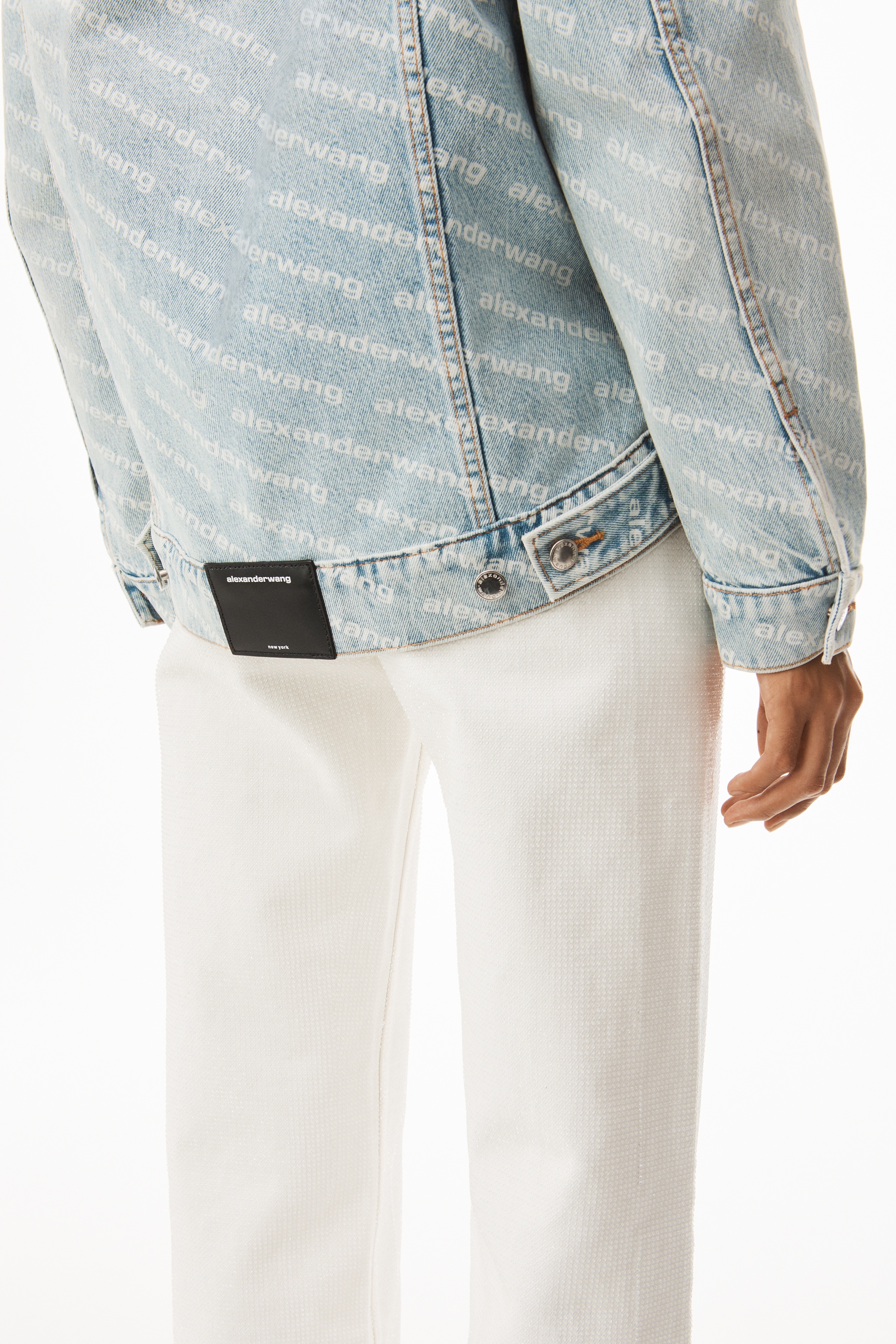 FALLING BACK LOGO JACKET IN DENIM - 6