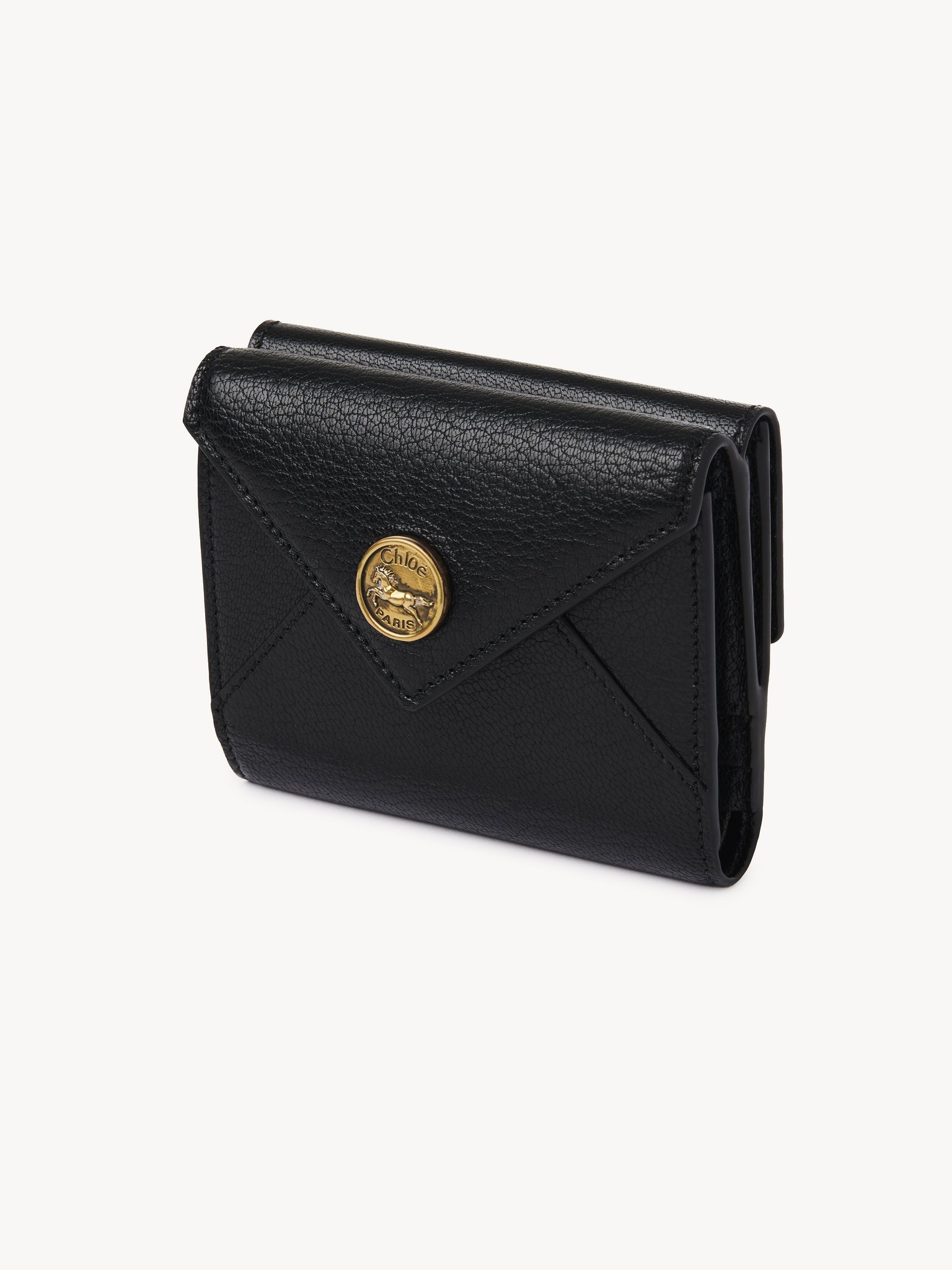 SMALL ENVELOPE TRI-FOLD IN GRAINED LEATHER - 2