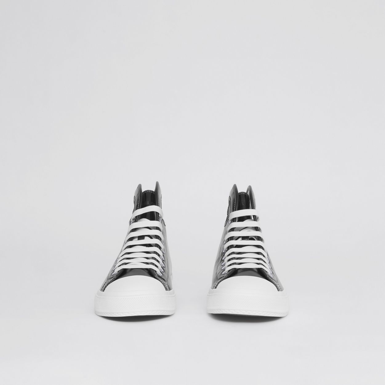 Porthole Detail Leather High-top Sneakers - 5