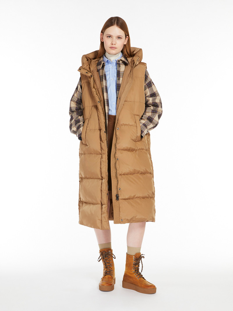 WEEKEND Max Mara ZIMINO Long water-repellent taffeta gilet outlook